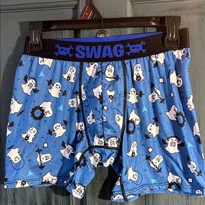 Blue and Black gym ghost Patterned Boxers